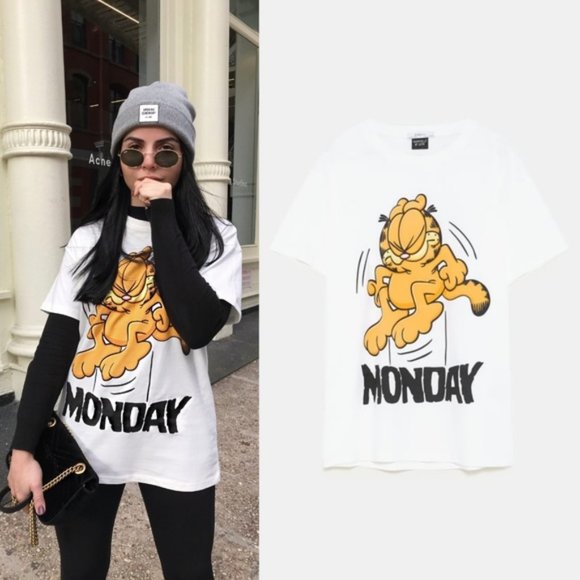 Zara Tops - 🌻HP🌻Zara Garfield Monday T-shirt